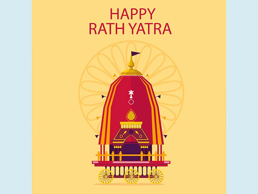 Rath yatra celebration illustration